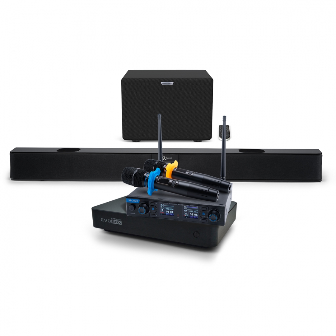 Hi-End караоке-система EVOBOX Premium + EvoSoundBar (саундбар с караоке) в Хабаровске