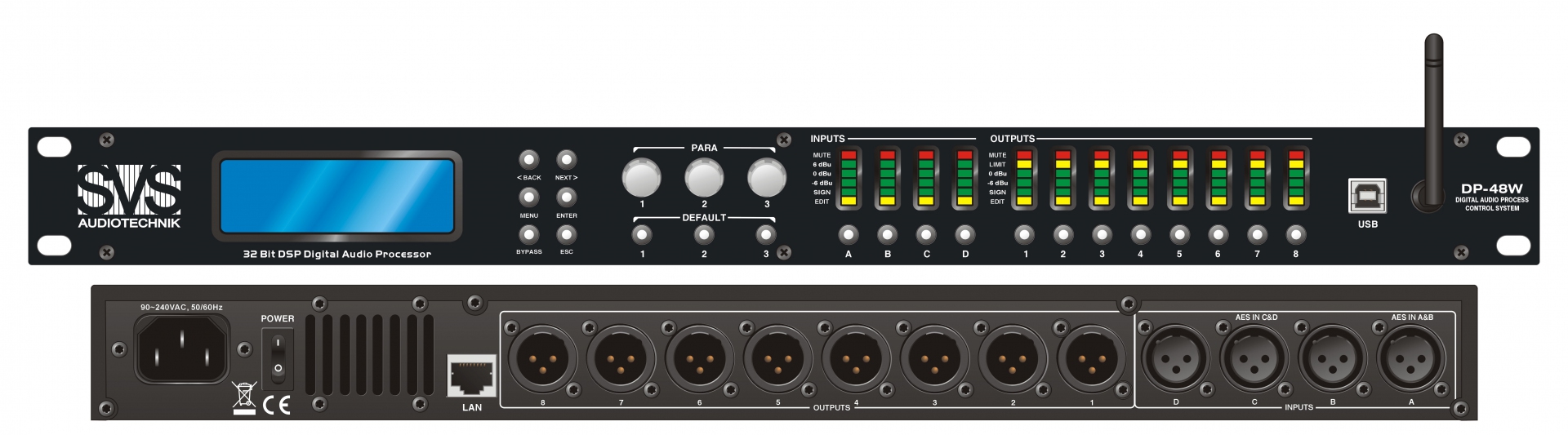 SVS Audiotechnik DP-48W Цифровой процессор: 4 входа 8 выходов в Хабаровске