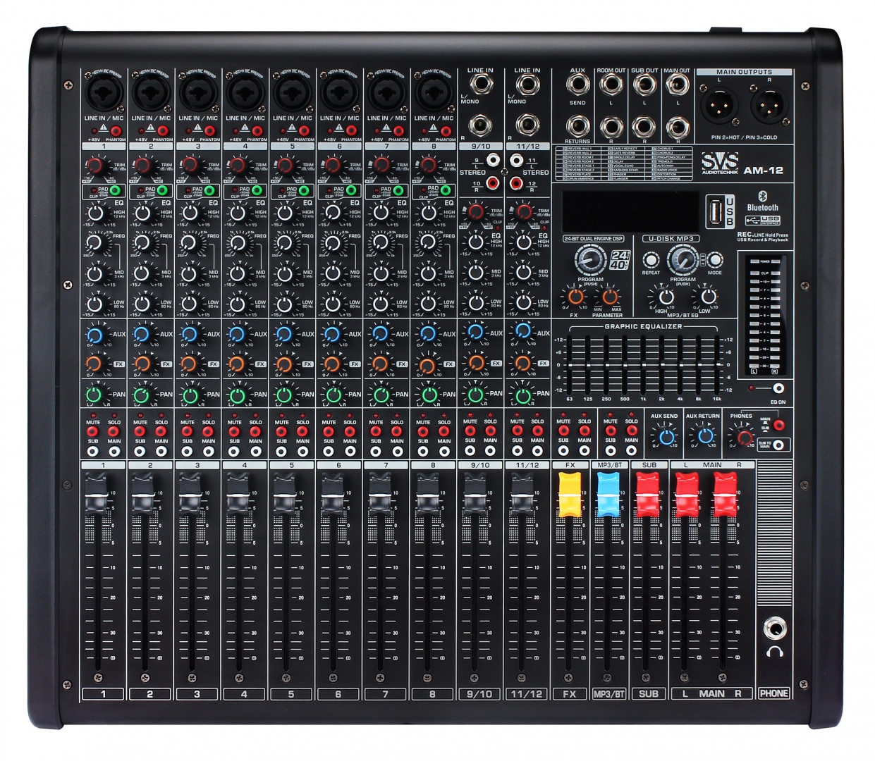 SVS Audiotechnik mixers AM-12 Микшерный пульт аналоговый, 12-канальный в Хабаровске