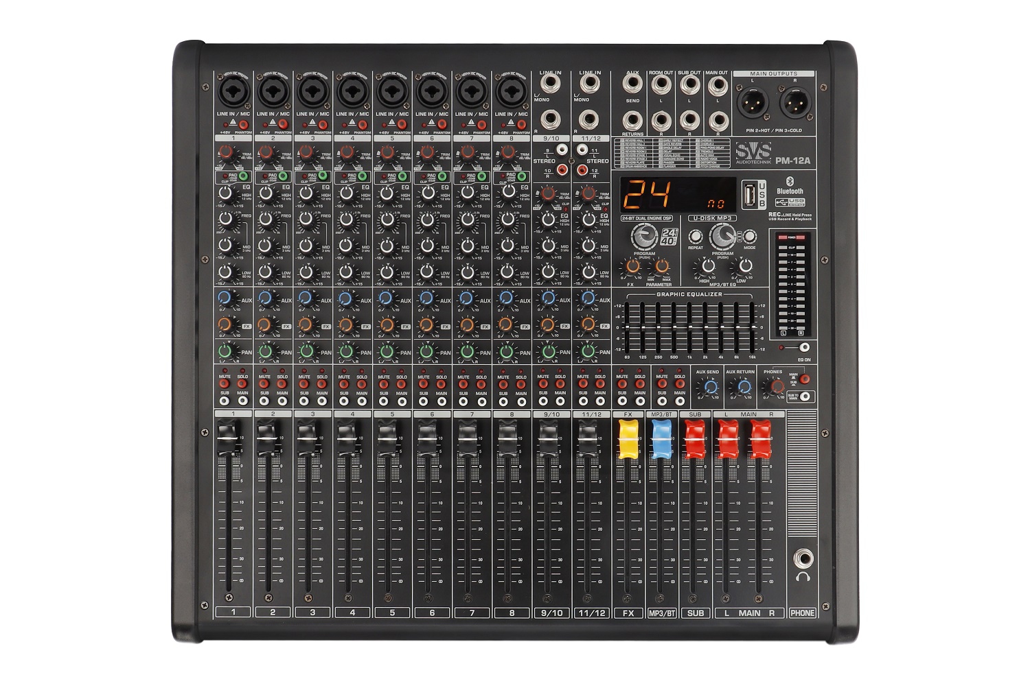 SVS Audiotechnik mixers PM-12A Активный аналоговый микшерный пульт, 12-канальный в Хабаровске